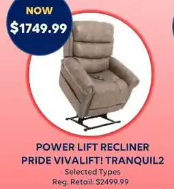 Shoppers Drug Mart Power lift recliner pride vivalift tranquil2 offer