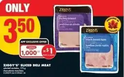 No Frills Ziggy's sliced deli meat offer