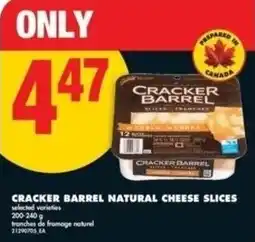 No Frills Cracker barrel natural cheese slices offer