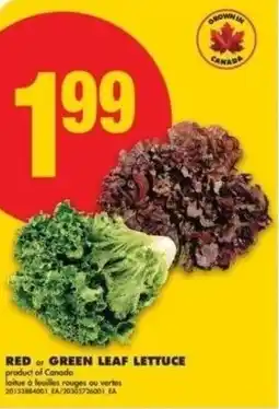No Frills Red or green leaf lettuce offer