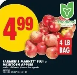 No Frills Farmer's market fuji or mcintosh apples offer