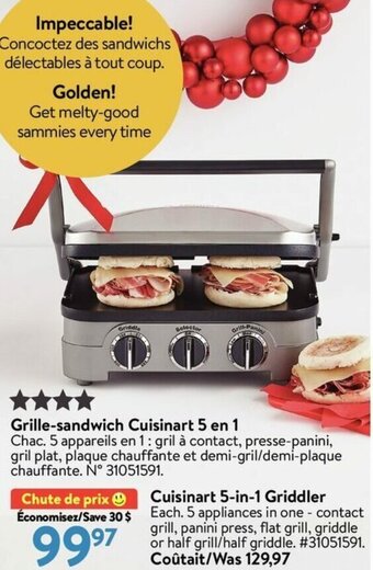 Walmart Cuisinart 5-in-1 griddler offer