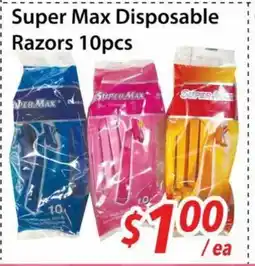 Bestco Food Mart Super Max Disposable Razors 10 pcs offer