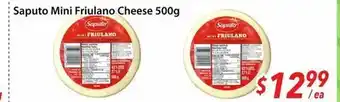 Bestco Food Mart Saputo Mini Friulano Cheese offer