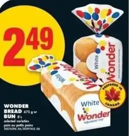 No Frills Wonder bread bun offer