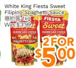 Ample Food Market White King Fiesta Sweet Filipino Spaghetti Sauce offer
