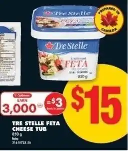 No Frills Tre stelle feta cheese tub offer