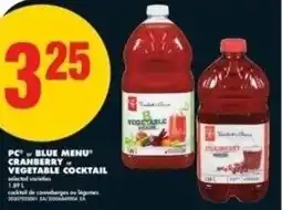 No Frills PC blue menu cranberry vegetable cocktail offer