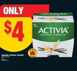 No Frills Danone activia yogurt offer