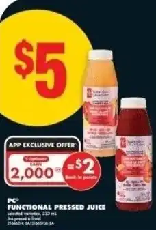 No Frills PC functional pressed juice offer