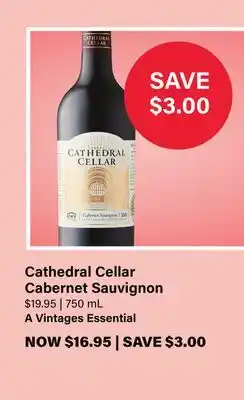 LCBO Cathedral Cellar Cabernet Sauvignon offer