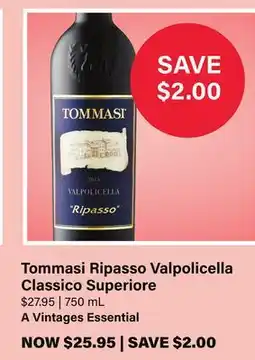 LCBO Tommasi Ripasso Valpolicella Classico Superiore offer