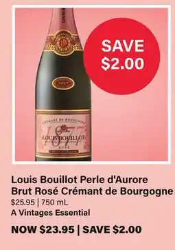 LCBO Louis Bouillot Perle d'Aurore Brut Rosé Crémant de Bourgogne offer