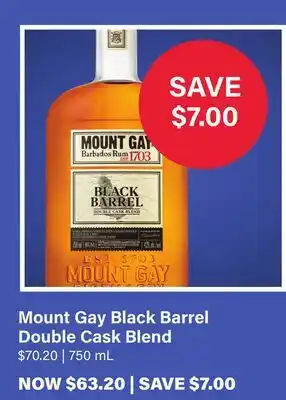 LCBO Mount Gay Black Barrel Double Cask Blend offer