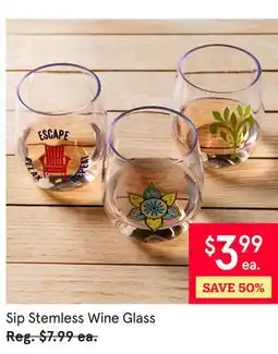 Kitchen Stuff Plus Sip Stemless Wine Glass offer