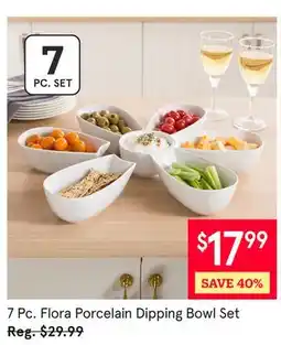Kitchen Stuff Plus 7 Pc. Flora Porcelain Dipping Bowl Set offer