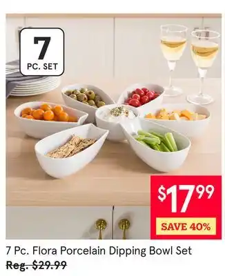 Kitchen Stuff Plus 7 Pc. Flora Porcelain Dipping Bowl Set offer