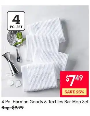 Kitchen Stuff Plus 4 Pc. Harman Goods & Textiles Bar Mop Set offer