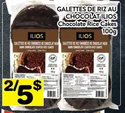 Supermarché PA GALETTES DE RIZ AU CHOCOLAT ILIOS | Chocolate Rice Cakes offer
