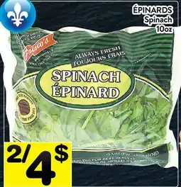 Supermarché PA ÉPINARDS | Spinach offer