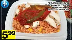 Supermarché PA POULET MEXICAIN AVEC RIZ BASMATI RÉFRIGÉRÉ | Refrigerated Mexican Chicken with Basmati Rice offer