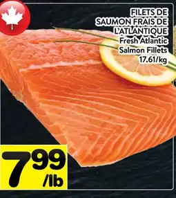 Supermarché PA FILETS DE SAUMON FRAIS DE L'ATLANTIQUE | Fresh Atlantic Salmon Fillets offer