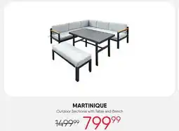 Meubles RD Martinique - Steel Outdoor Sectional with Table and Bench offer