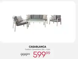 Meubles RD Casablanca - Aluminium Outdoor Conversation Set with Coffee Table - 4 pcs offer
