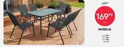 Meubles RD Morelia - Metal Rectangular Table with 6 Chairs offer
