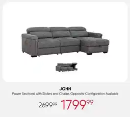 Meubles RD John - Power Sectional with Sliders and Chaise offer