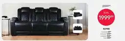 Meubles RD Alpine - Power Modular Reclining Sofa and Drop-Down Backrest with Reading Lights - 3 pcs offer