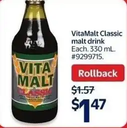Walmart Vitamalt classic malt drink offer