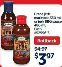 Walmart Grace jerk marinade or jerk BBQ sauce offer