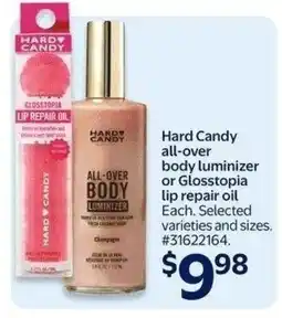 Walmart Hard Candy all-over body luminizer or Glosstopia lip repair oil offer