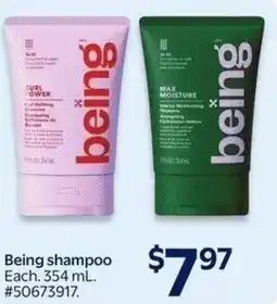 Walmart Being shampoo offer
