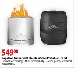London Drugs Napoleon timberwolf stainless steel portable fire pit offer