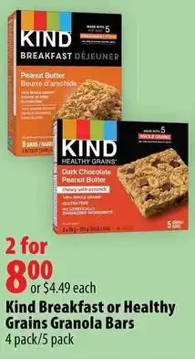 London Drugs Kind breakfast or healthy grains granola bars offer