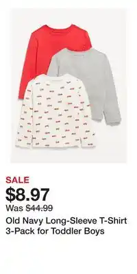 Old Navy Old Navy Long-Sleeve T-Shirt 3-Pack for Toddler Boys offer