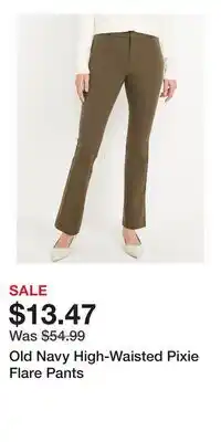 Old Navy Old Navy High-Waisted Pixie Flare Pants offer