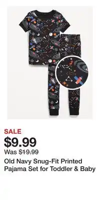 Old Navy Old Navy Snug-Fit Printed Pajama Set for Toddler & Baby offer