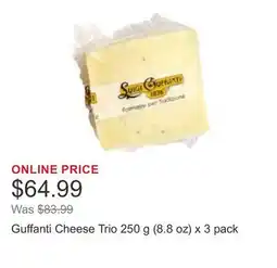 Costco Guffanti Cheese Trio 250 g (8.8 oz) x 3 pack offer