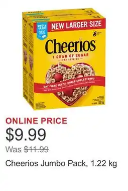 Costco Cheerios Jumbo Pack, 1.22 kg offer