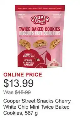 Costco Cooper Street Snacks Cherry White Chip Mini Twice Baked Cookies, 567 g offer