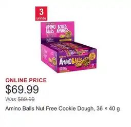 Costco Amino Balls Nut Free Cookie Dough, 36 × 40 g offer
