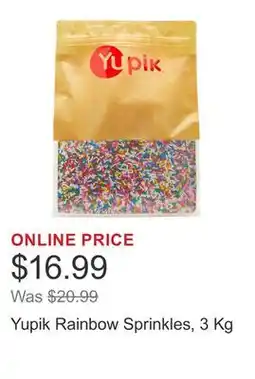 Costco Yupik Rainbow Sprinkles, 3 Kg offer