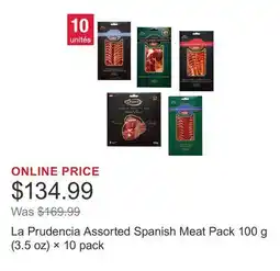 Costco La Prudencia Assorted Spanish Meat Pack 100 g (3.5 oz) × 10 pack offer