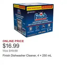 Costco Finish Dishwasher Cleaner, 4 × 250 mL offer