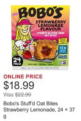 Costco Bobo's Stuff'd Oat Bites Strawberry Lemonade, 24 × 37 g offer