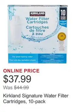 Costco Kirkland Signature Water Filter Cartridges, 10-pack offer