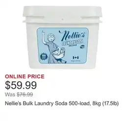Costco Nellie's Bulk Laundry Soda 500-load, 8kg (17.5lb) offer